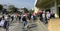 クラス編成が昇降口に貼られます
