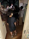 保健室を暗くして診察していただきます