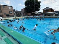 流れるプールの完成です