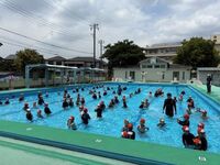 全員で水慣れです