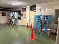 望遠鏡を集めてくれました　準備ばんたんです