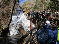 ハイキングのゴール、湯滝です