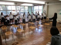 出発前に最後の練習、感動!