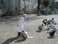 観察実験アシスタントからのアドバイスを受けながら