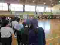 入場の場面から練習します(6年)