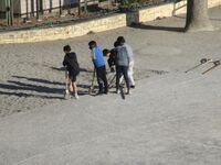 運動委員会　砂場を柔らかくしてくれていました