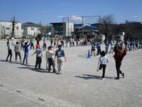 実行委員の指示のもと、準備体操です