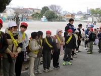 あいさつ運動に入ってもらいました