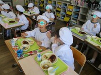 口の周りのココアをアピール!笑顔が絶えません