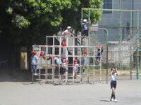 遊具での遊びです(1年生)