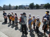先生から注意を聞いた後、出発です